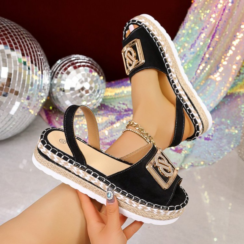 Espadrille Slip On - Женские эспадрильи на платформе с открытым