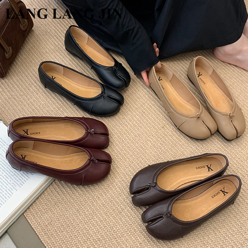Espadrille Slip On - Весенние женские балетки с раздельным носком,