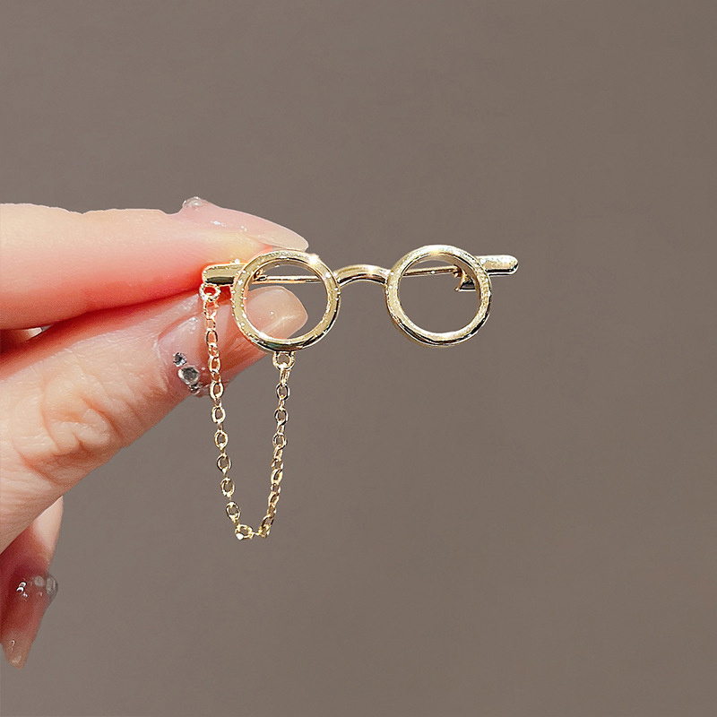 Sunglass Retainer Cord - Креативные металлические броши-очки с цепочкой-кисточкой, булавка
