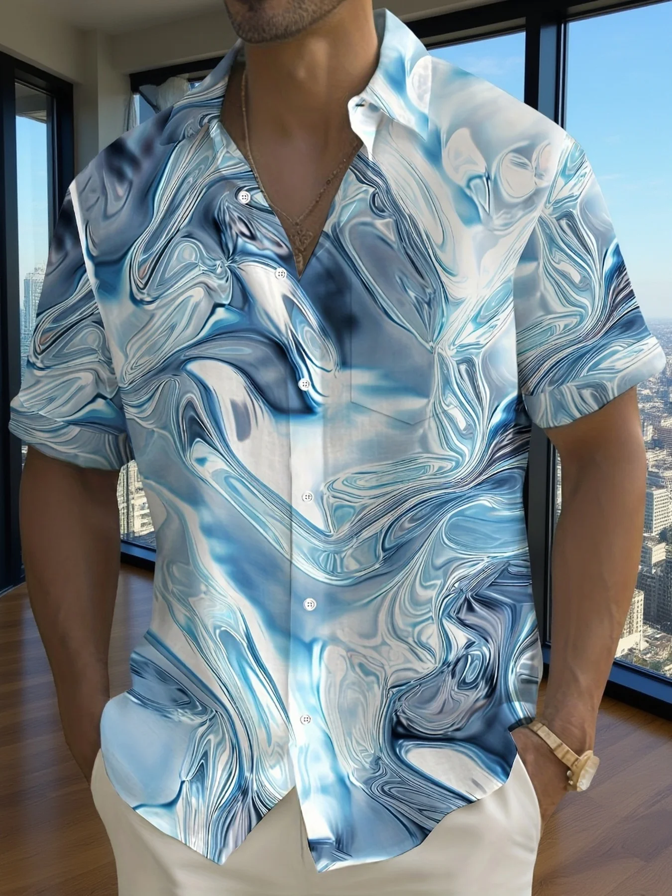 Рубашка с минималистичным узор – обзор и цена Resort Shirt Floral