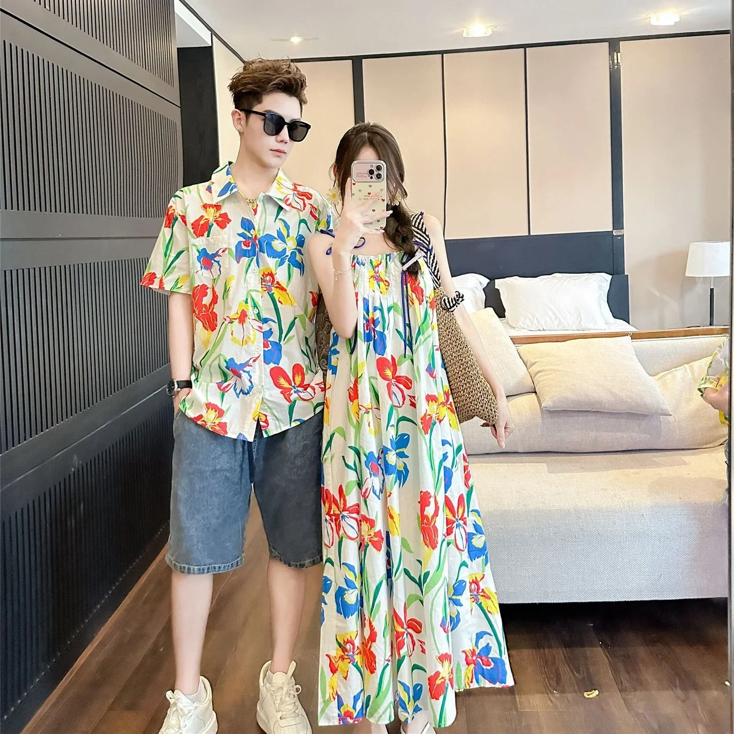 Одежда для отпуска, корейское  – обзор и цена Resort Shirt Floral