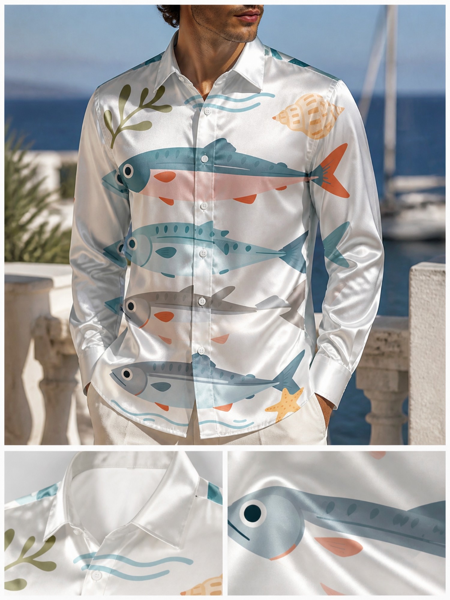 Мужская роскошная атласная руб – обзор и цена Resort Shirt Floral